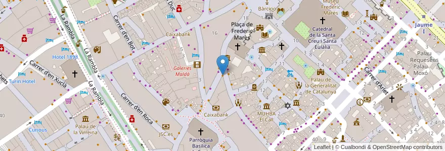 Mapa de ubicacion de Caelum en Spanien, Katalonien, Barcelona, Barcelonès, Barcelona.