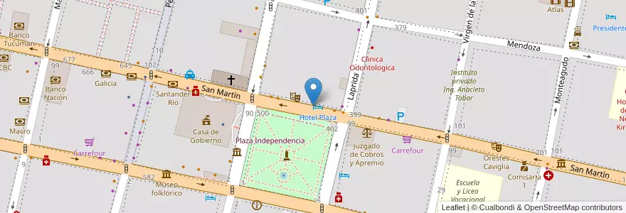 Mapa de ubicacion de Cafe en Argentinien, Tucumán, San Miguel De Tucumán, Departamento Capital, San Miguel De Tucumán.