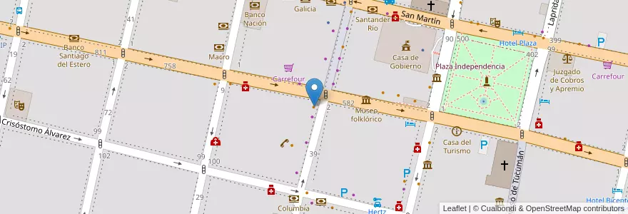 Mapa de ubicacion de Cafe en Аргентина, Тукуман, San Miguel De Tucumán, Departamento Capital, San Miguel De Tucumán.