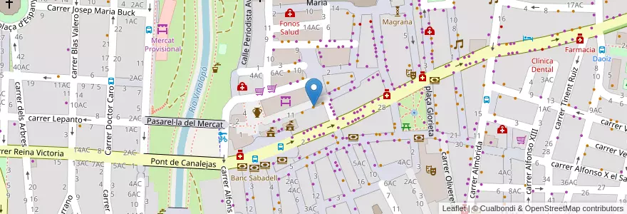 Mapa de ubicacion de Café Altamisa en Espanha, Comunidade Valenciana, Alacant / Alicante, El Baix Vinalopó, Elx / Elche.