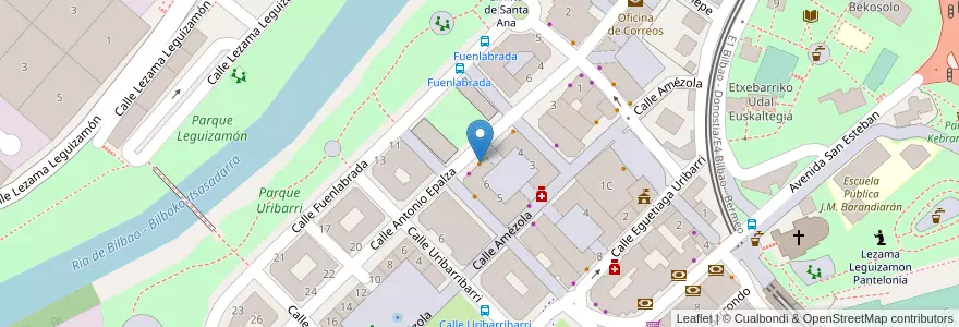 Mapa de ubicacion de Café Auzoa en 西班牙, 巴斯克, 比斯开, Bilboaldea.