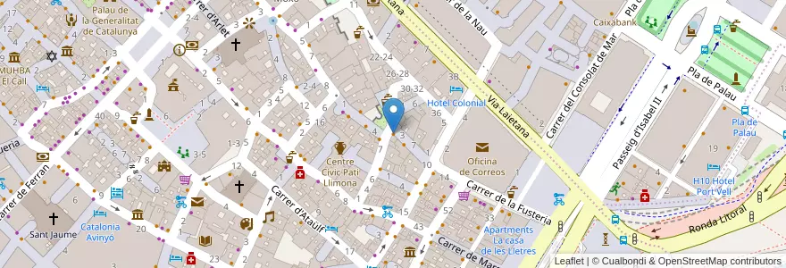 Mapa de ubicacion de Café Babel en Sepanyol, Catalunya, Barcelona, Barcelonès, Barcelona.