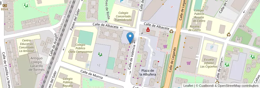 Mapa de ubicacion de Café - Bar en إسبانيا, منطقة مدريد, منطقة مدريد, Área Metropolitana De Madrid Y Corredor Del Henares, Fuenlabrada.