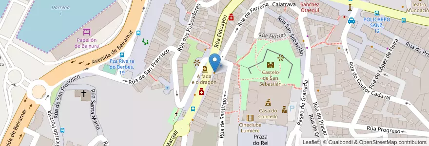 Mapa de ubicacion de Café Bar A Póla en Sepanyol, Vigo.