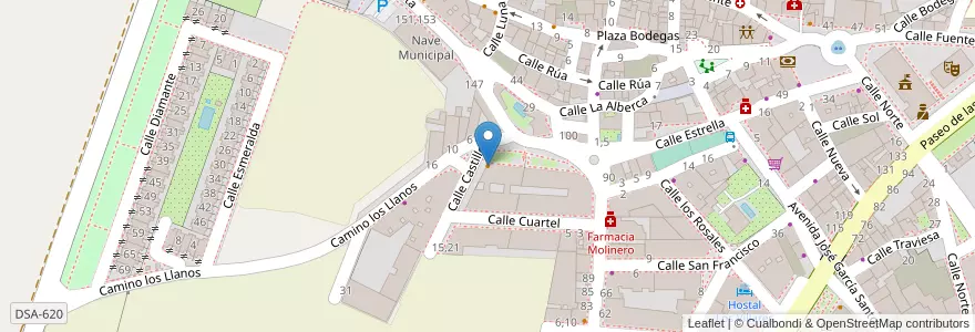 Mapa de ubicacion de Café-Bar Albamar en España, Castilla Y León, Salamanca, La Armuña, Villares De La Reina.