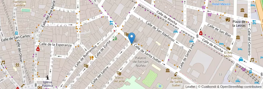 Mapa de ubicacion de Café Bar Alma en スペイン, マドリード州, Comunidad De Madrid, Área Metropolitana De Madrid Y Corredor Del Henares, Madrid.