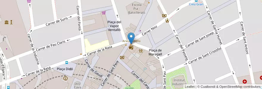 Mapa de ubicacion de Cafè Bar Amics de les Arts en İspanya, Catalunya, Barcelona, Vallès Occidental, Terrassa.