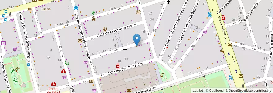 Mapa de ubicacion de Café - Bar Antares en スペイン, アラゴン州, サラゴサ, Zaragoza, サラゴサ.