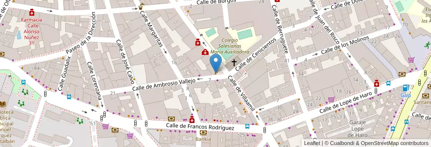 Mapa de ubicacion de Café Bar Arco Iris en Espanha, Comunidade De Madrid, Comunidade De Madrid, Área Metropolitana De Madrid Y Corredor Del Henares, Madrid.