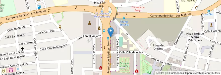 Mapa de ubicacion de Café-bar Avenida en Espanha, Andaluzia, Almeria, Almeria.