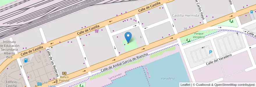 Mapa de ubicacion de Cafe Bar Bahía en اسپانیا, Cantabria, استان کانتابریا, Santander, Santander.