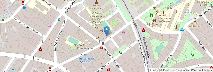 Mapa de ubicacion de Café Bar Bali en İspanya, Galicia / Galiza, Ourense, Ourense, Ourense.