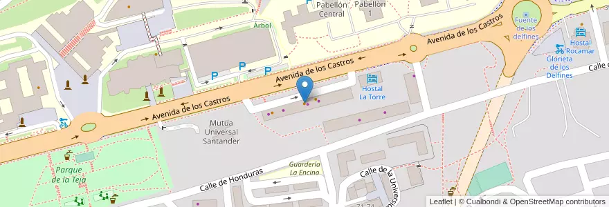 Mapa de ubicacion de Cafe-Bar Bedoya 2 en 스페인, Cantabria, Cantabria, Santander, Santander.