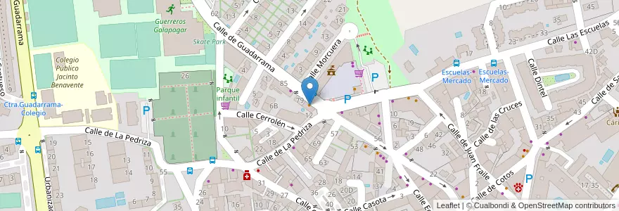Mapa de ubicacion de Café Bar Caminito en Sepanyol, Comunidad De Madrid, Comunidad De Madrid, Cuenca Del Guadarrama, Galapagar.
