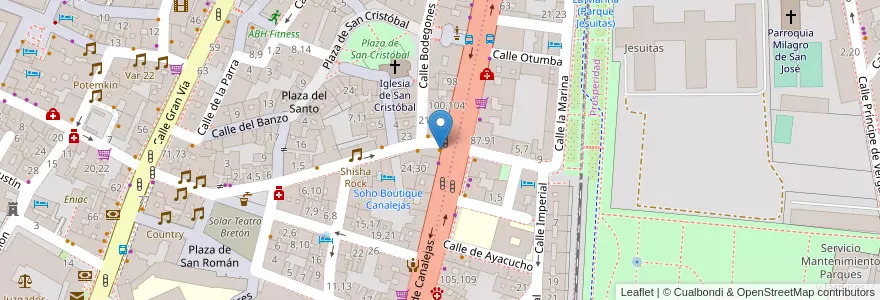 Mapa de ubicacion de Café Bar Collado's en Spain, Castile And León, Salamanca, Campo De Salamanca, Salamanca.