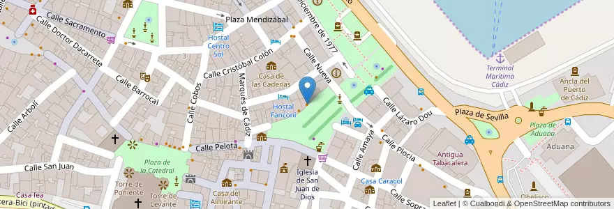 Mapa de ubicacion de Café Bar Costa en スペイン, アンダルシア州, Cádiz, Bahía De Cádiz, Cádiz.