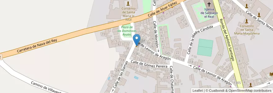 Mapa de ubicacion de Café-Bar Curro en Испания, Кастилия И Леон, Вальядолид, Medina Del Campo.