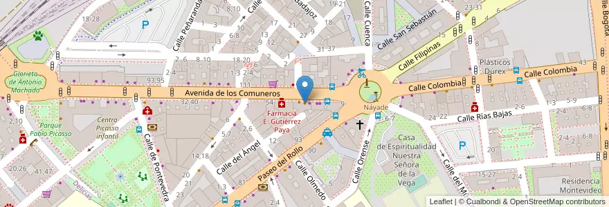 Mapa de ubicacion de Café-Bar de Manuel en Espagne, Castille-Et-León, Salamanque, Campo De Salamanca, Salamanque.