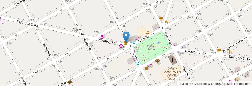 Mapa de ubicacion de Café Bar Don Martin en Argentina, Buenos Aires, Partido De San Isidro, Martínez.