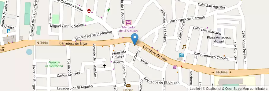 Mapa de ubicacion de Cafe Bar El Colorin en Espanha, Andaluzia, Almeria, Almeria.
