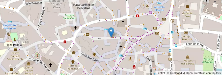 Mapa de ubicacion de Café Bar El Nido en Spagna, Castilla-La Mancha, Toledo, Toledo, Toledo.