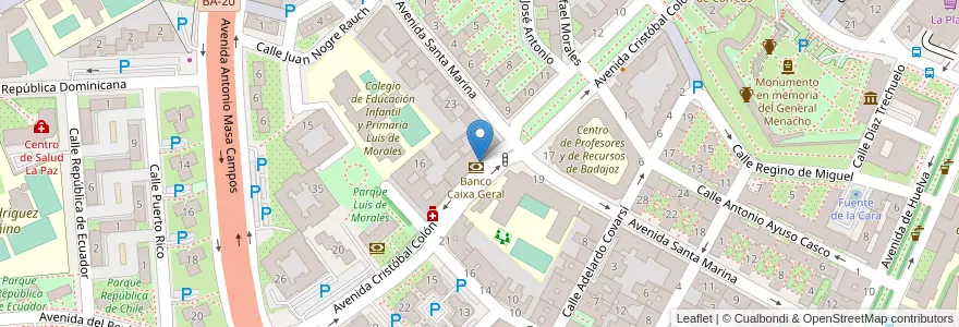 Mapa de ubicacion de Café Bar El Pasaje en スペイン, エストレマドゥーラ州, バダホス, Tierra De Badajoz, バダホス.