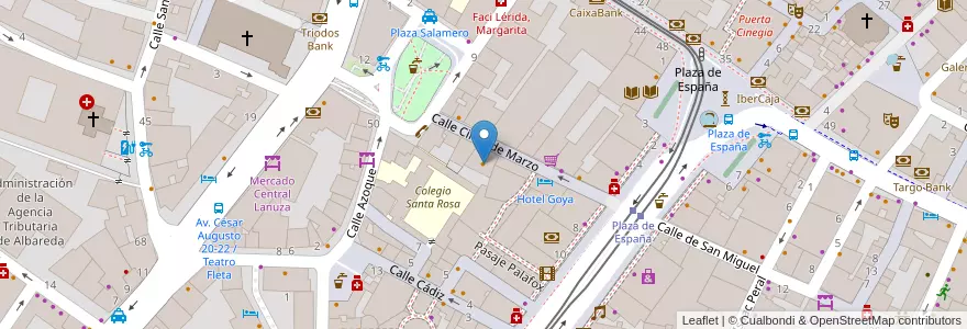 Mapa de ubicacion de Café - Bar El Rincón en スペイン, アラゴン州, サラゴサ, Zaragoza, サラゴサ.