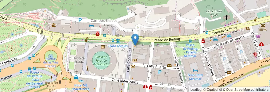 Mapa de ubicacion de Café Bar Flor en Испания, Андалусия, Málaga, Málaga-Costa Del Sol, Малага.