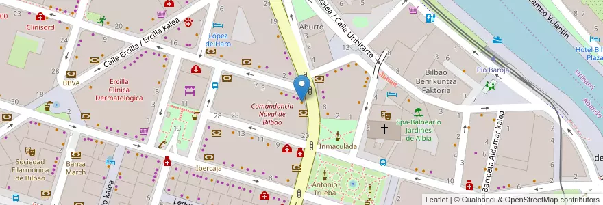 Mapa de ubicacion de Cafe Bar Gapa en 西班牙, 巴斯克, 比斯开, Bilboaldea, 毕尔巴鄂.
