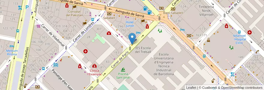 Mapa de ubicacion de Cafe Bar Guspi en Espanha, Catalunha, Barcelona, Barcelonès, Barcelona.