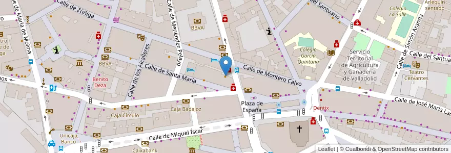 Mapa de ubicacion de Café Bar HJ en Spanje, Castilië En León, Valladolid, Valladolid.