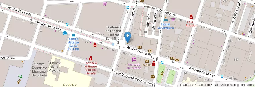 Mapa de ubicacion de Café Bar Iris en إسبانيا, لا ريوخا, لا ريوخا, لوغرونيو.