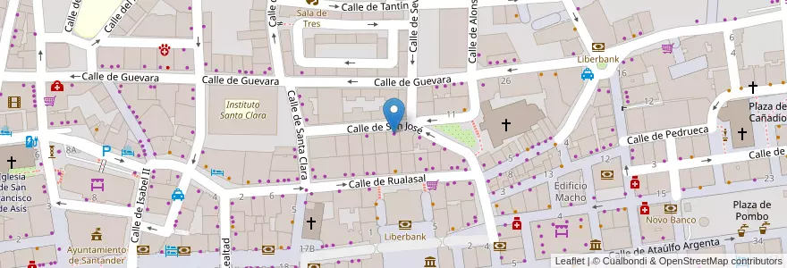 Mapa de ubicacion de Cafe Bar La Alquitara en İspanya, Cantabria, Cantabria, Santander, Santander.