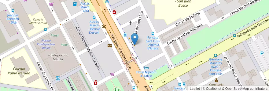 Mapa de ubicacion de Cafe Bar La Cantera en Spanien, Valencianische Gemeinschaft, Valencia, Comarca De València, Valencia.