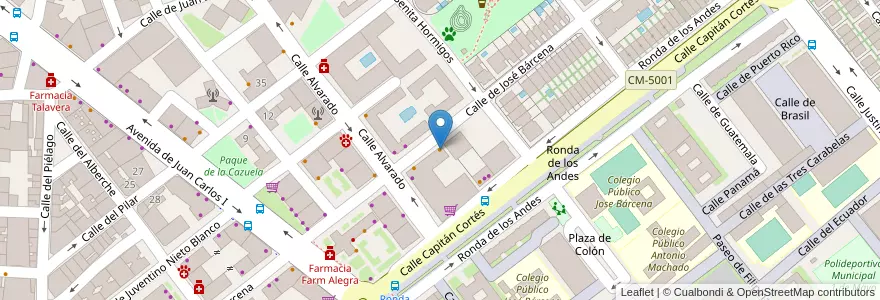 Mapa de ubicacion de Café-Bar La Cibees en Espanha, Castela-Mancha, Toledo, Talavera, Talavera De La Reina.