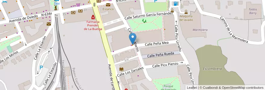 Mapa de ubicacion de Café Bar La Cubana en Espanha, Astúrias, Astúrias, Siero.