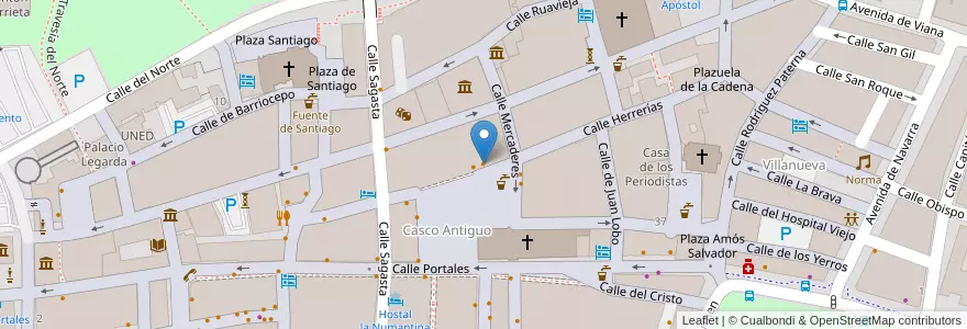 Mapa de ubicacion de Café Bar La Negrita en إسبانيا, لا ريوخا, لا ريوخا, لوغرونيو.