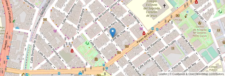 Mapa de ubicacion de Café Bar La Paz en スペイン, カスティーリャ・イ・レオン州, サラマンカ, Campo De Salamanca, サラマンカ.