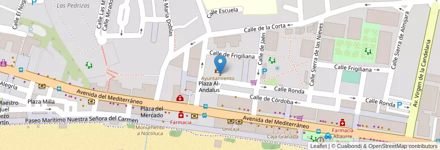 Mapa de ubicacion de Cafe Bar La Plaza en اسپانیا, La Axarquía, Rincón De La Victoria.