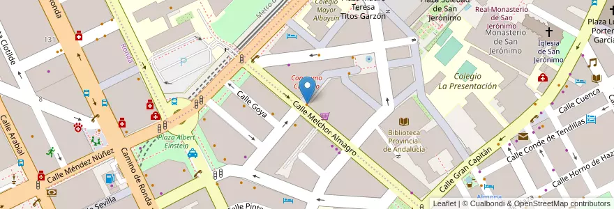 Mapa de ubicacion de Café Bar Lilo en Espagne, Andalousie, Grenade, Comarca De La Vega De Granada, Grenade.