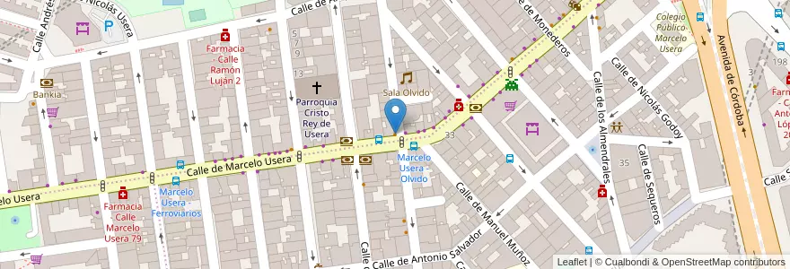 Mapa de ubicacion de Café Bar Lira III en إسبانيا, منطقة مدريد, منطقة مدريد, Área Metropolitana De Madrid Y Corredor Del Henares, مدريد.