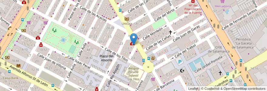 Mapa de ubicacion de Café Bar Los Cedros en España, Castilla Y León, Salamanca, Campo De Salamanca, Salamanca.