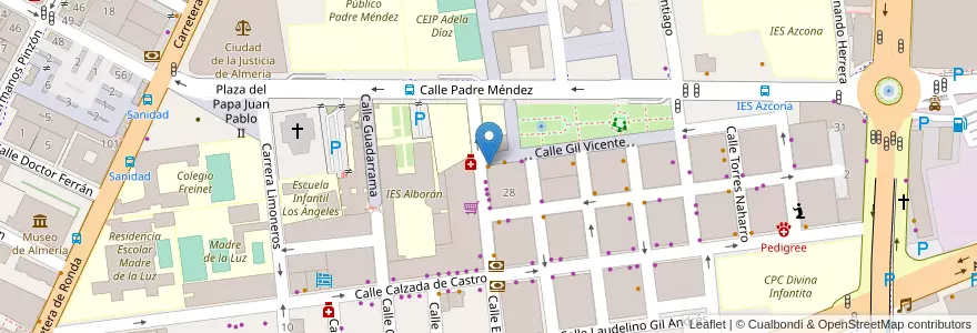 Mapa de ubicacion de Cafe Bar Los Filabres en スペイン, アンダルシア州, アルメリア, アルメリア.