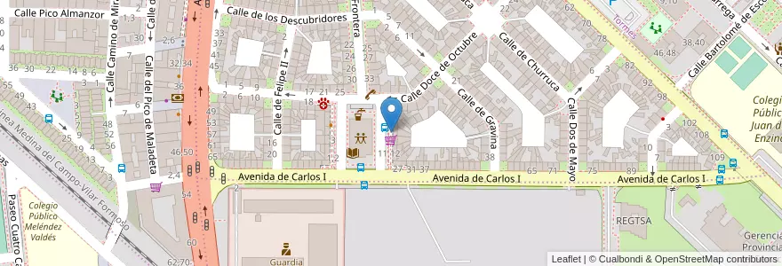 Mapa de ubicacion de Café-Bar Madroñal en Испания, Кастилия И Леон, Саламанка, Campo De Salamanca, Саламанка.
