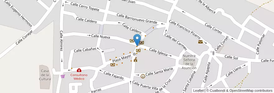 Mapa de ubicacion de Café Bar Más que cañas 2.0 en اسپانیا, Extremadura, کاسرس, Tajo-Salor, Malpartida De Cáceres.