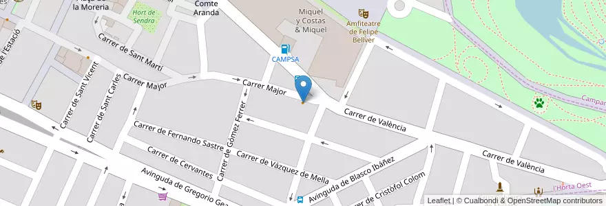 Mapa de ubicacion de Café-Bar Mayor en Spanje, Valencia, Valencia, L'Horta Oest, Mislata.