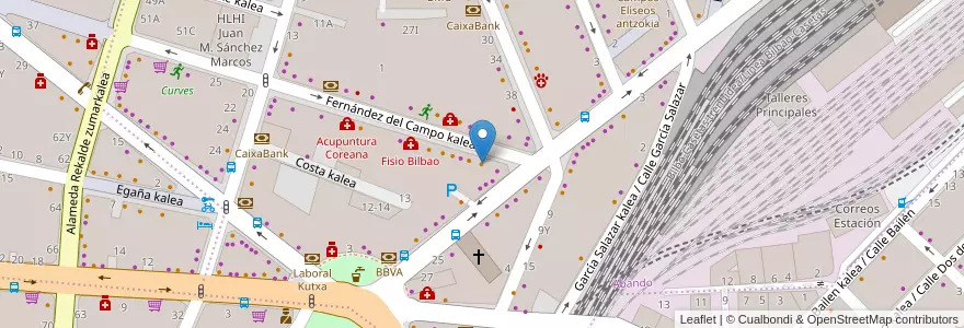 Mapa de ubicacion de Cafe Bar Nino en Spanien, Autonome Gemeinschaft Baskenland, Bizkaia, Bilboaldea, Bilbao.