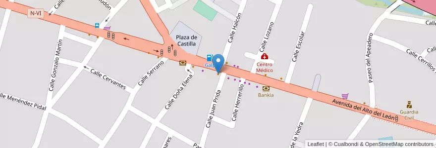 Mapa de ubicacion de Café Bar Orly en إسبانيا, قشتالة وليون, شقوبية, El Espinar.