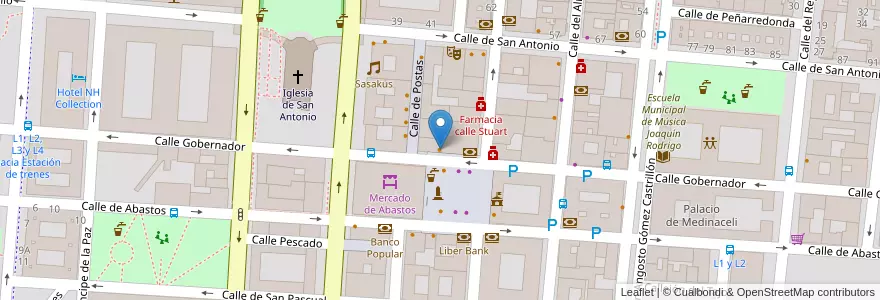 Mapa de ubicacion de Café-Bar Paquito en Spanien, Autonome Gemeinschaft Madrid, Autonome Gemeinschaft Madrid, Las Vegas, Aranjuez.