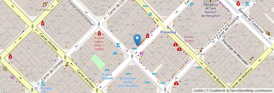 Mapa de ubicacion de Café Bar R-207 en Spanje, Catalonië, Barcelona, Barcelonès, Barcelona.